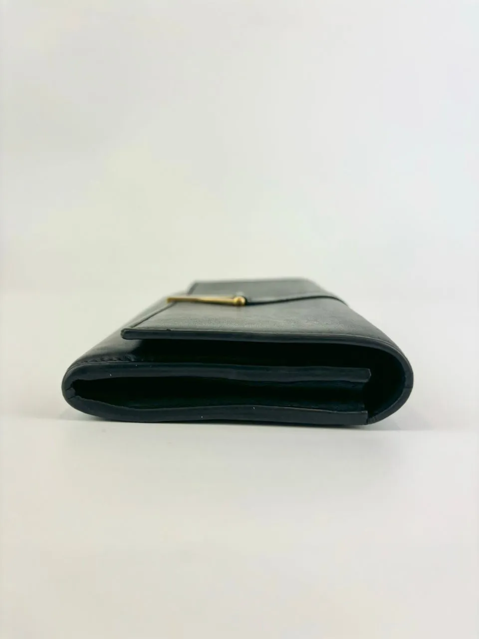 Black Leather Chyc Continental Wallet