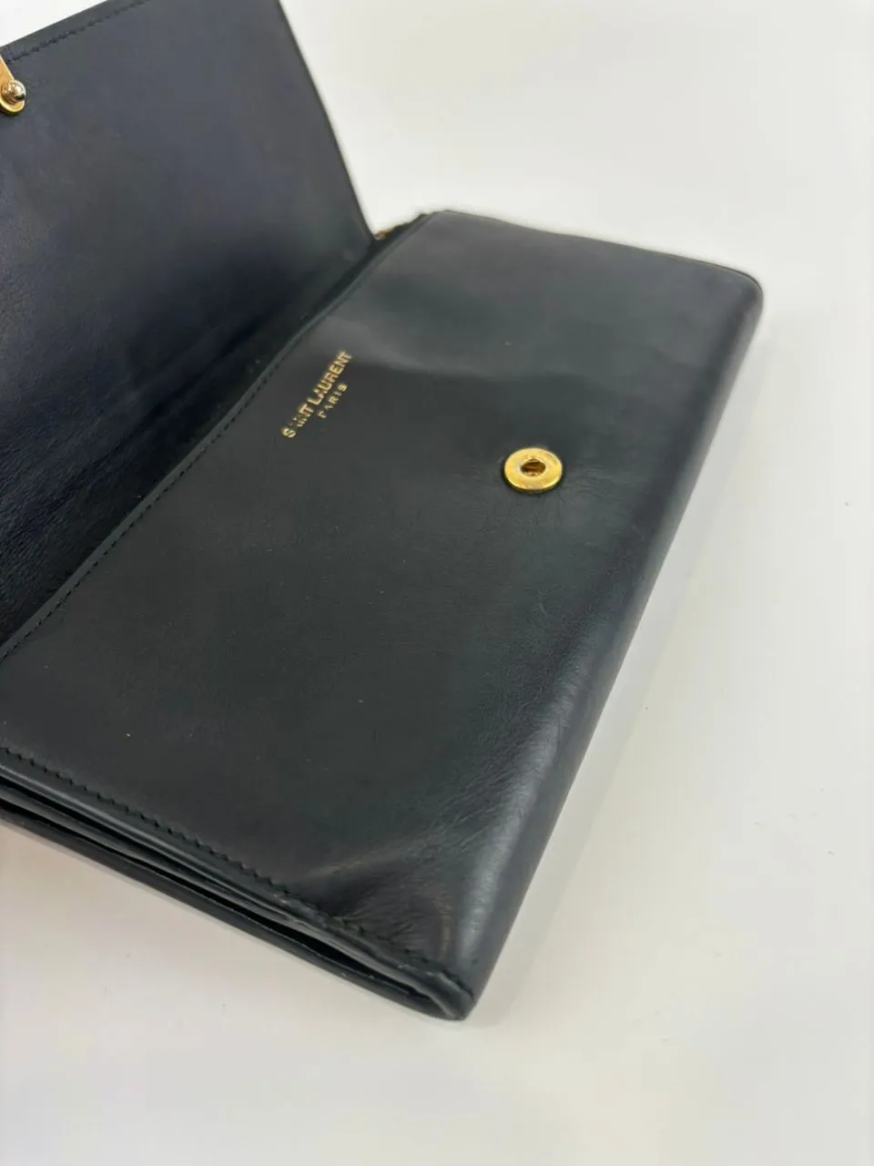 Black Leather Chyc Continental Wallet