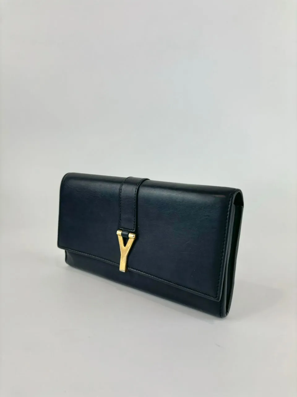 Black Leather Chyc Continental Wallet