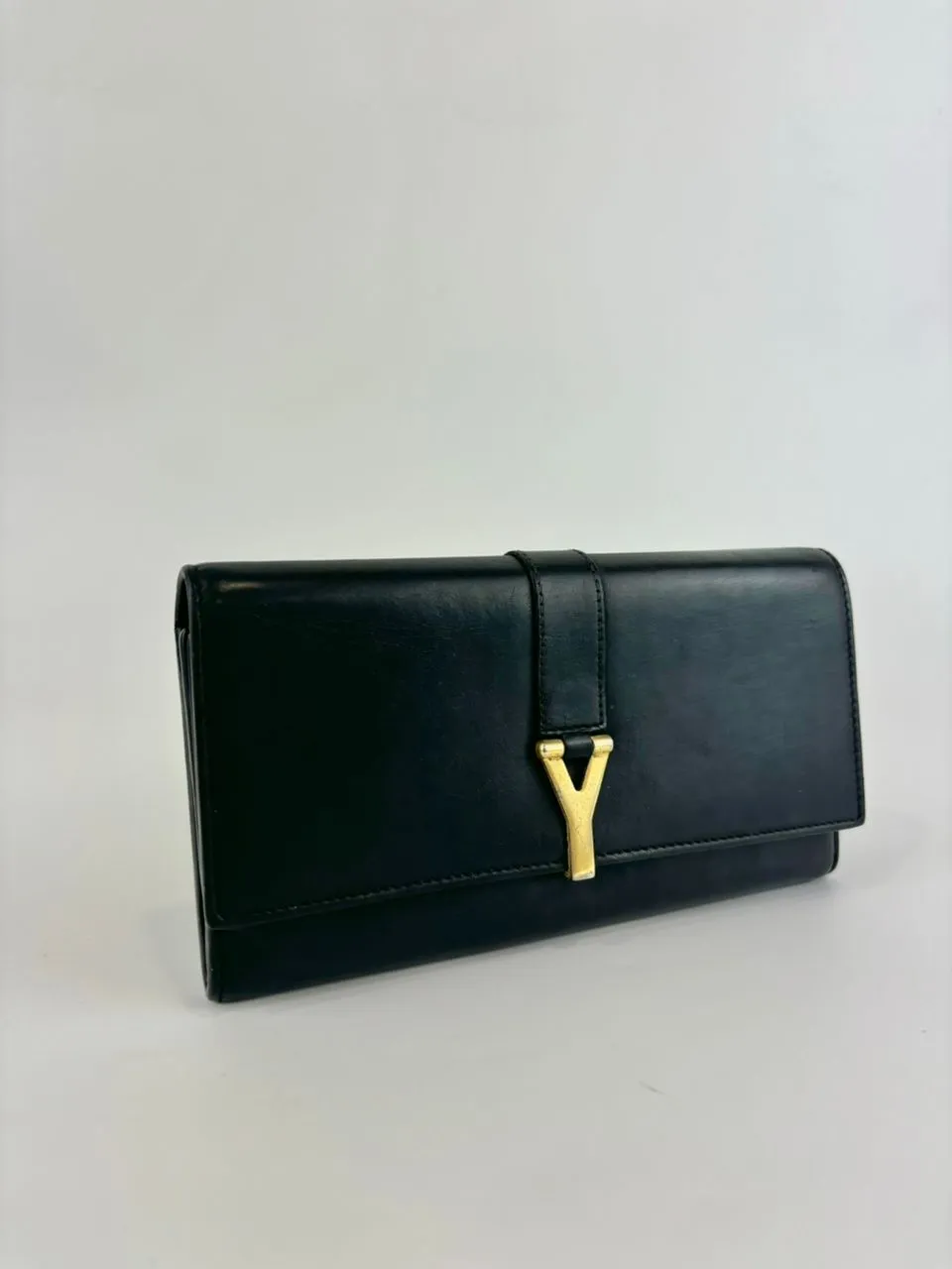 Black Leather Chyc Continental Wallet