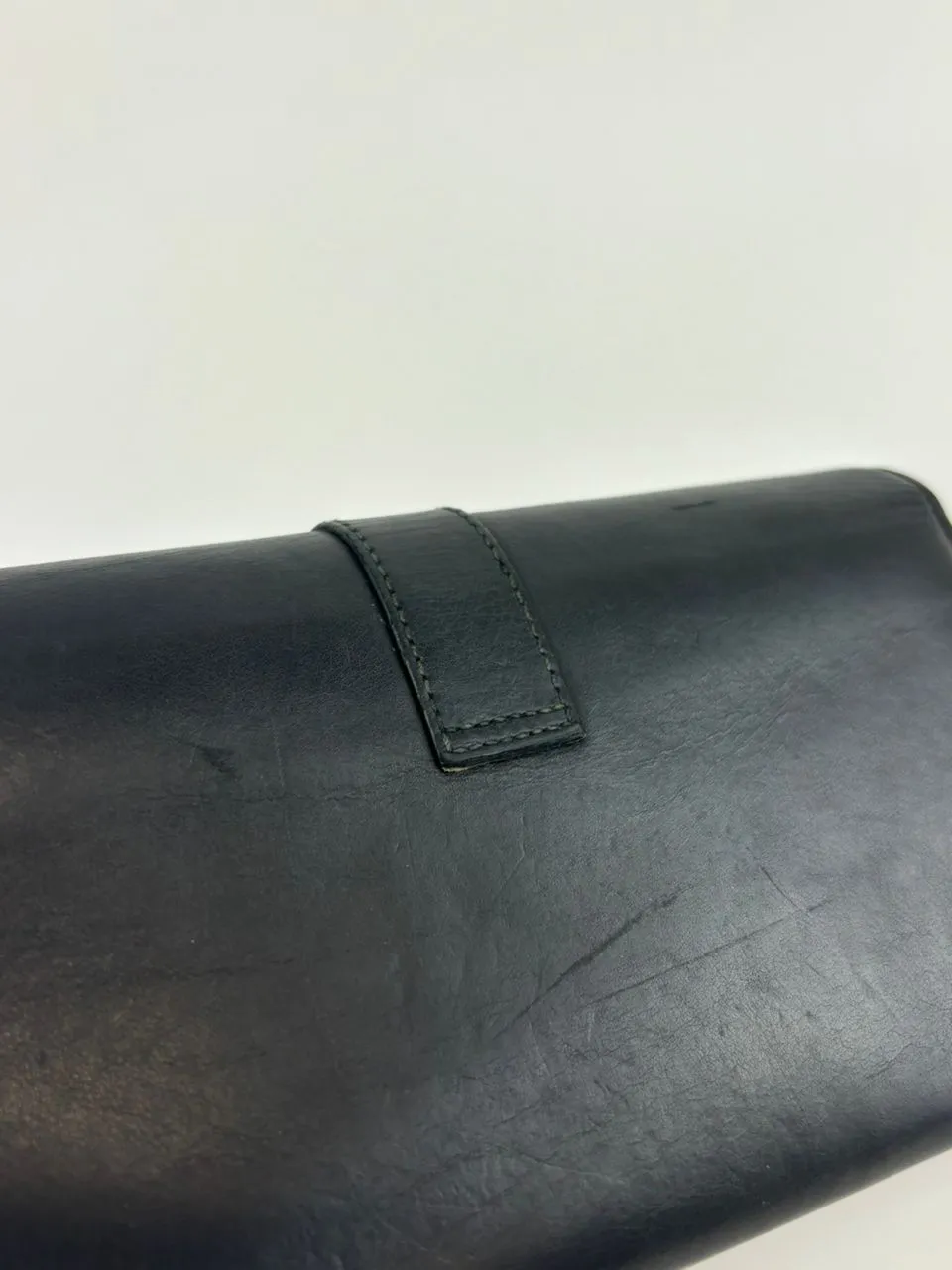 Black Leather Chyc Continental Wallet