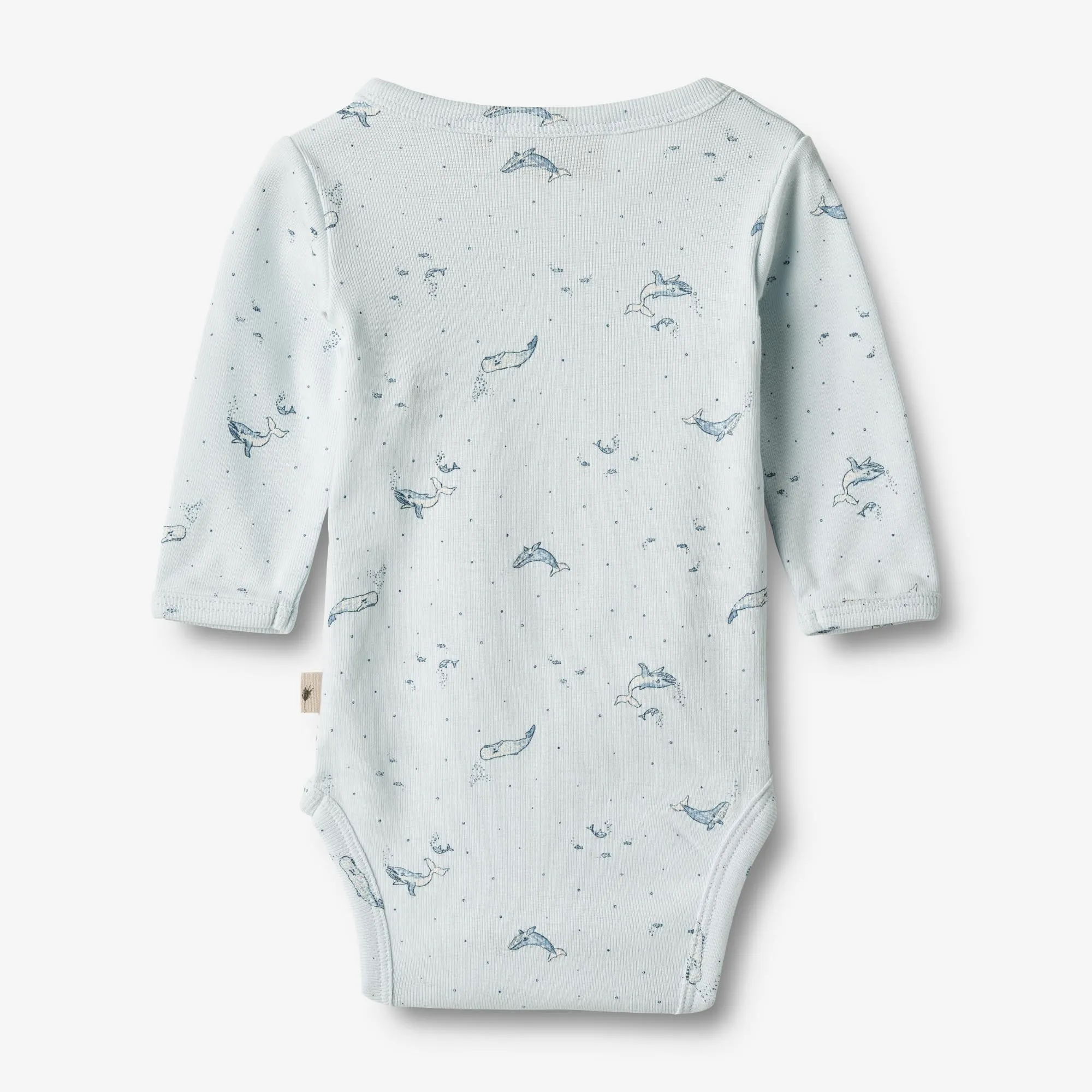 Body Wraparound L/S Pil - light blue whales