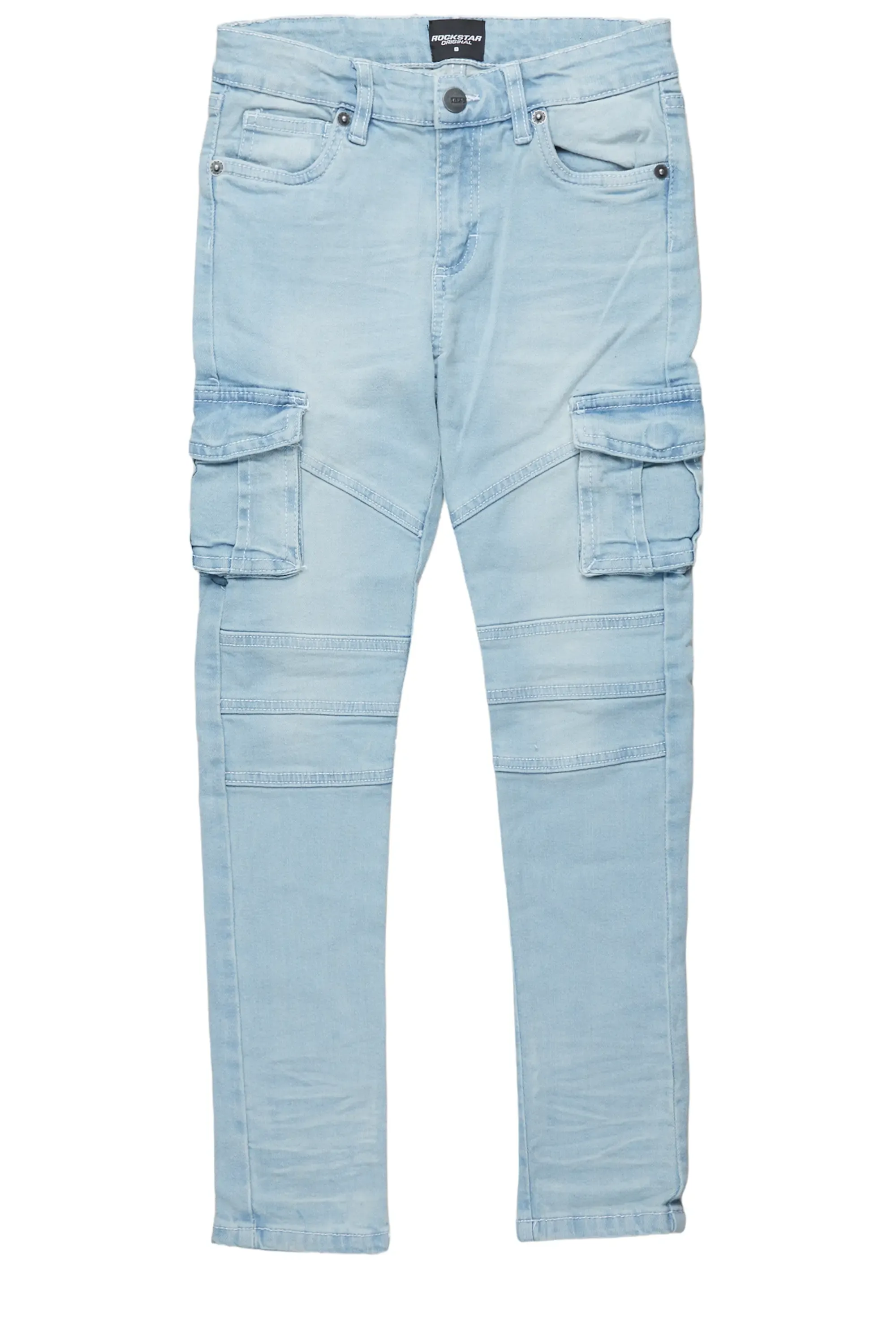 Boys Albas Light Blue Cargo Slim Fit Jean