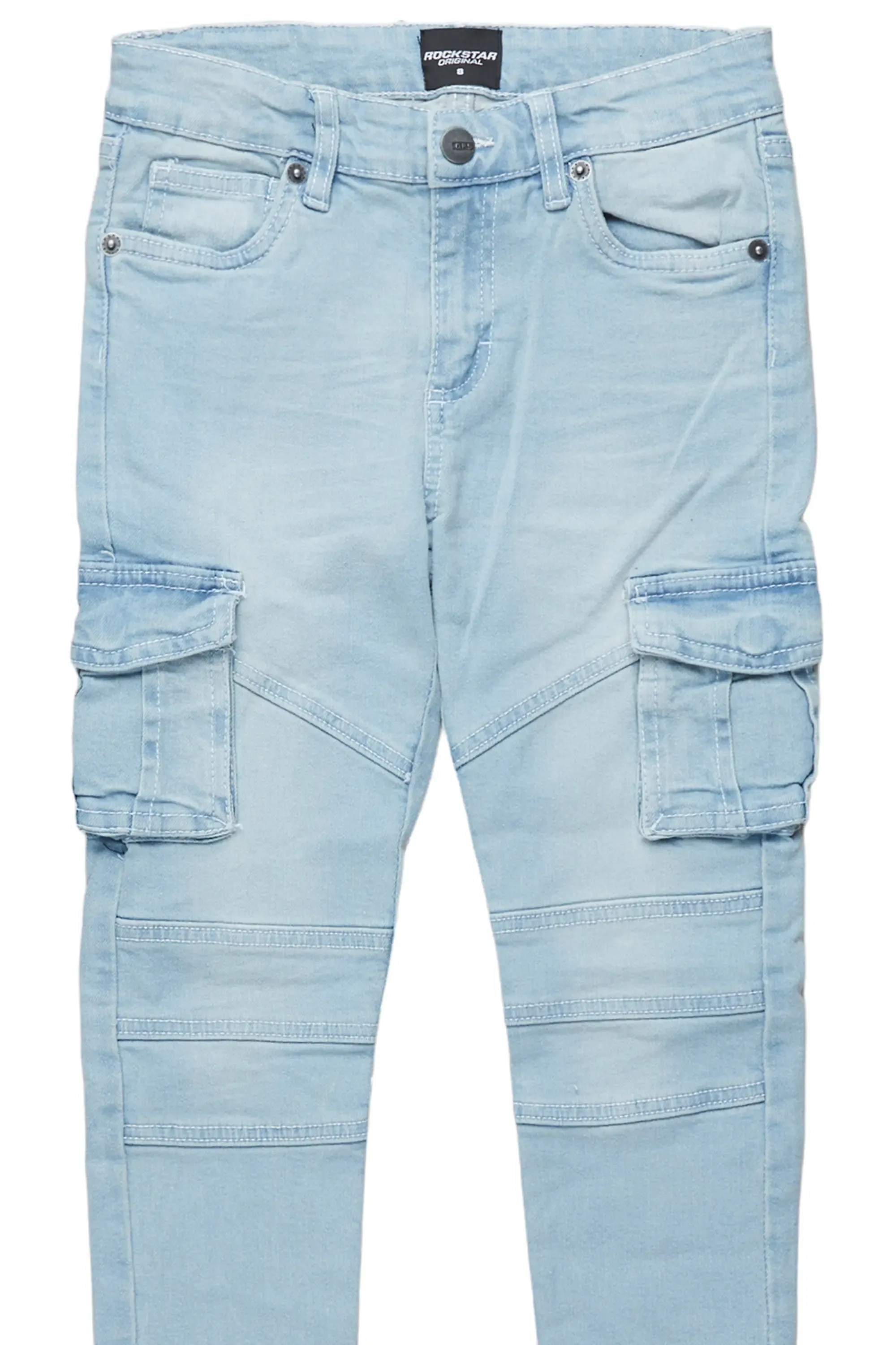 Boys Albas Light Blue Cargo Slim Fit Jean