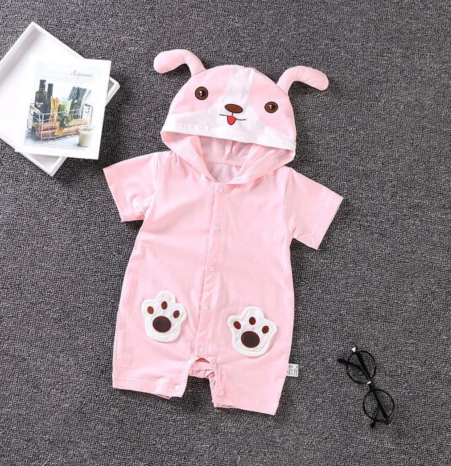 Boys And Girls Character Hooded Rompers