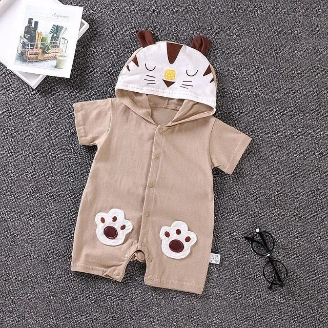 Boys And Girls Character Hooded Rompers