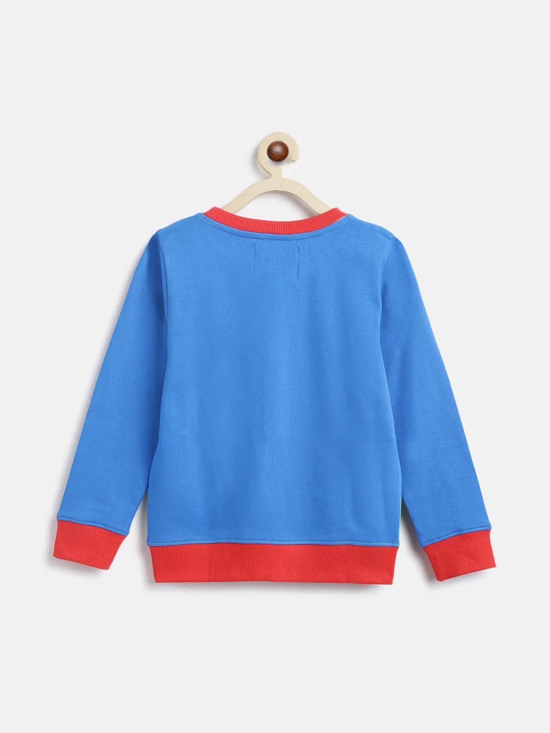 Boys Colour Block Sweatshirt With Patch Pocket