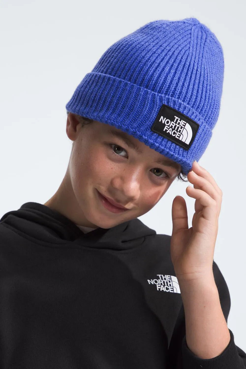 Boys Hat North Face TNF Box Beanie Blue