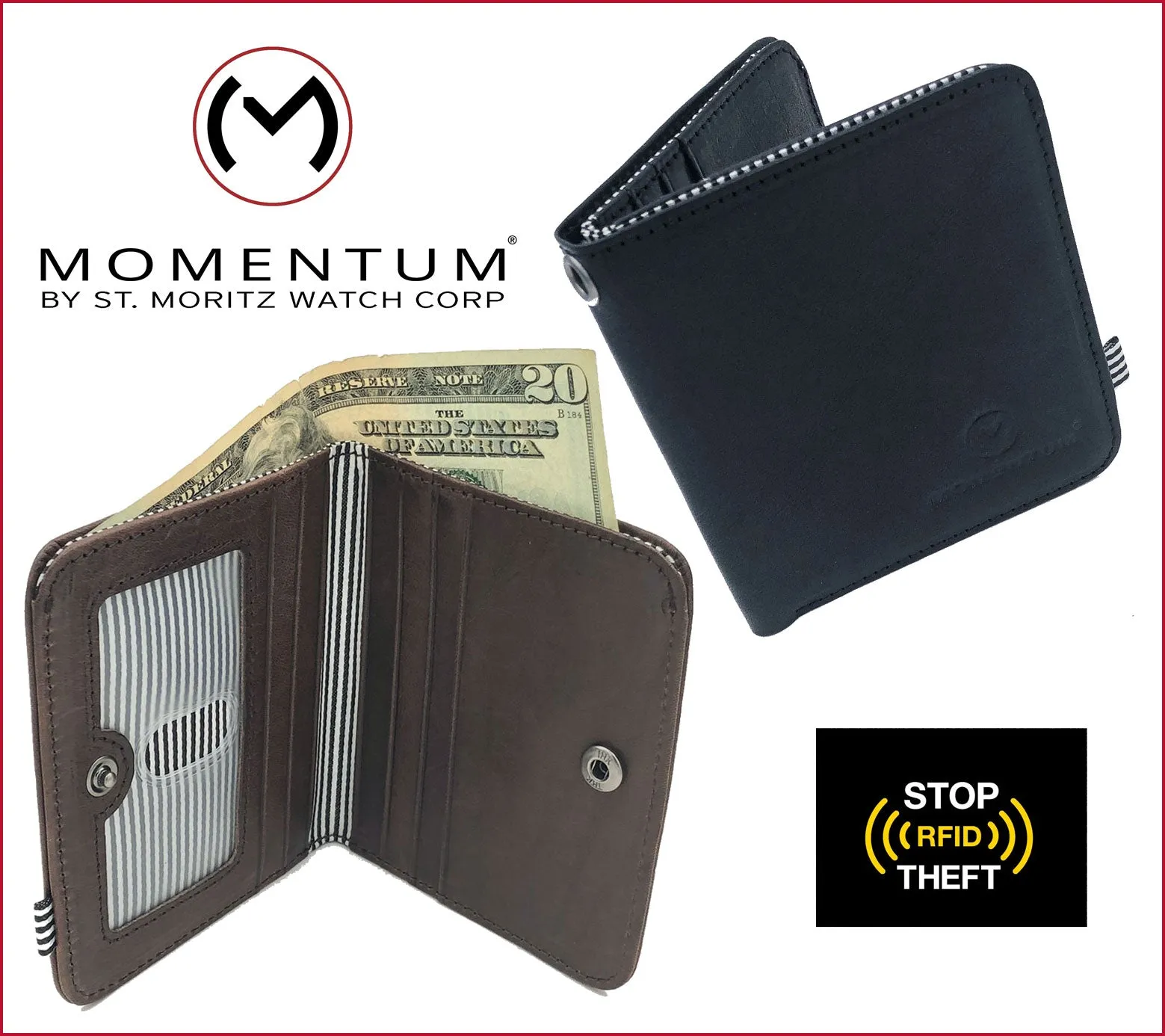 Bramante Bi-Fold Wallet - Black