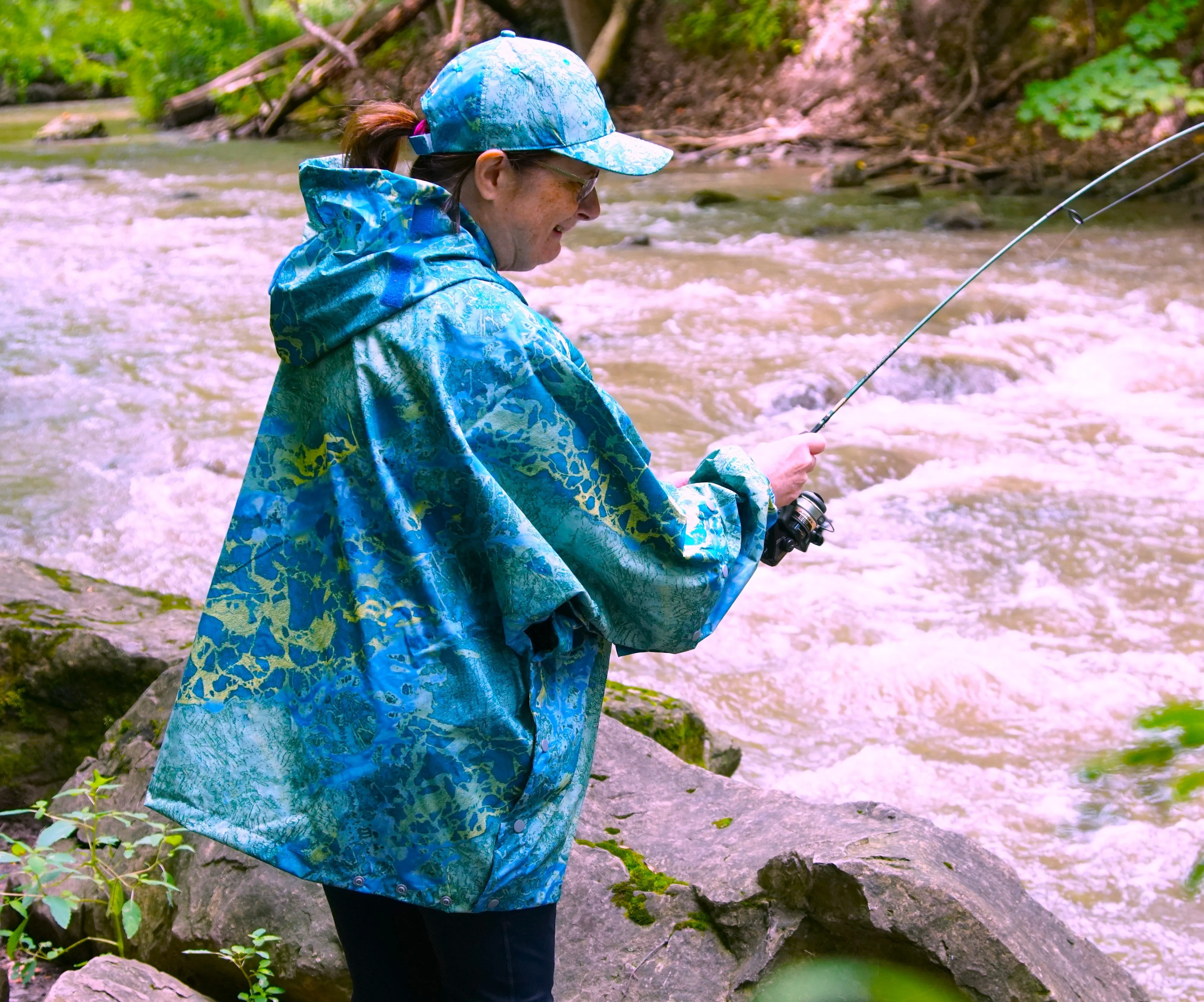 Brella 2015 Blue Yellow Unisex Rain Jacket