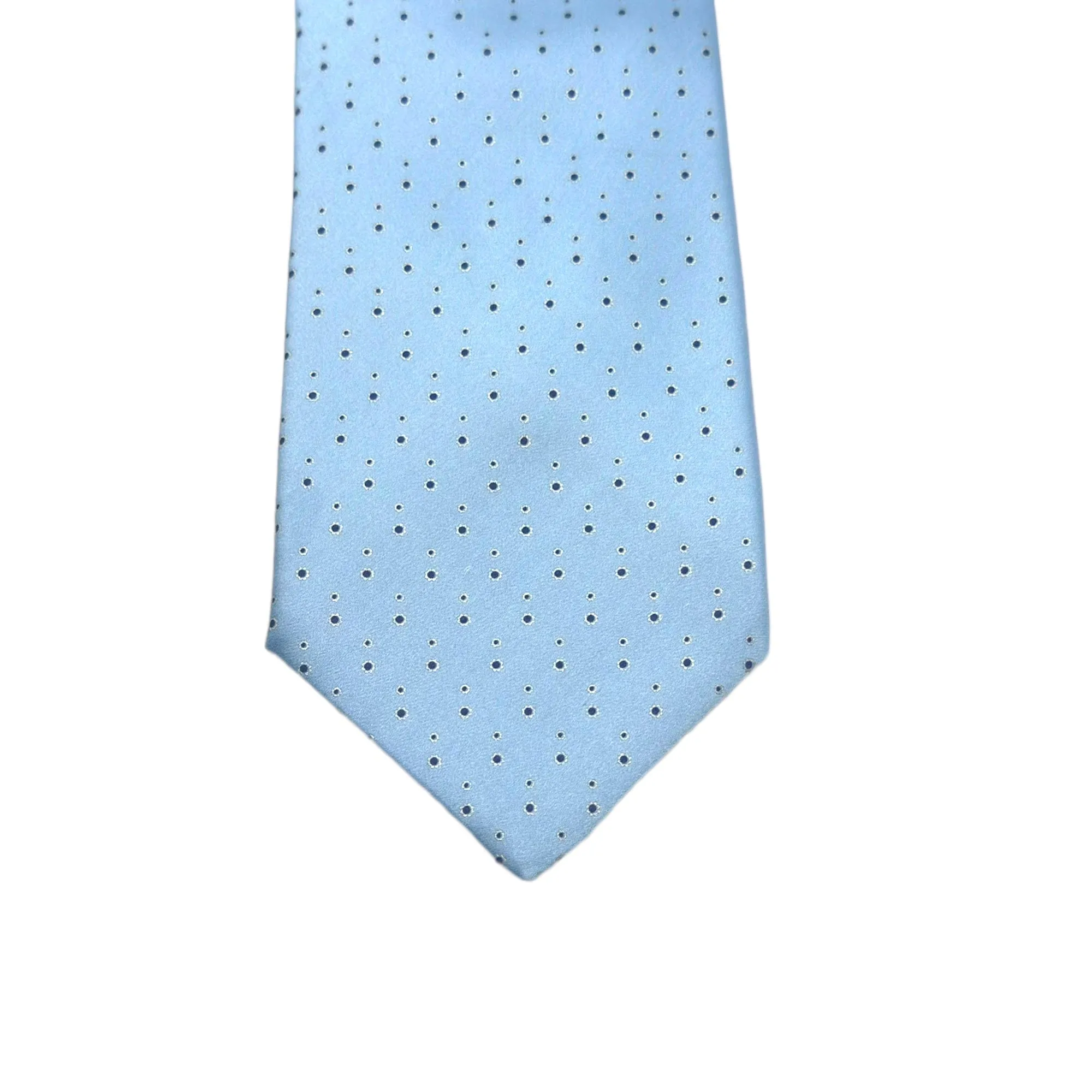 BRIONI Artsy Dot Pattern Silk Tie - Blue