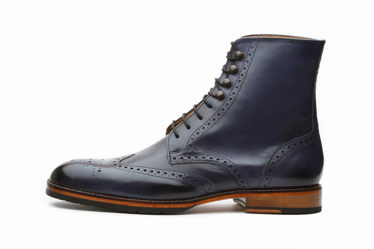 Brogue Boots - Blue