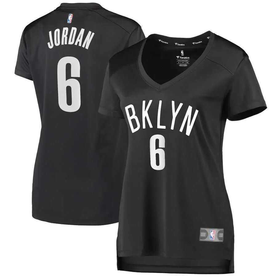 Brooklyn Nets DeAndre Jordan Fanatics Branded Replica Fast Break Statement Jersey Womens - Dark Grey | Ireland C3498W6