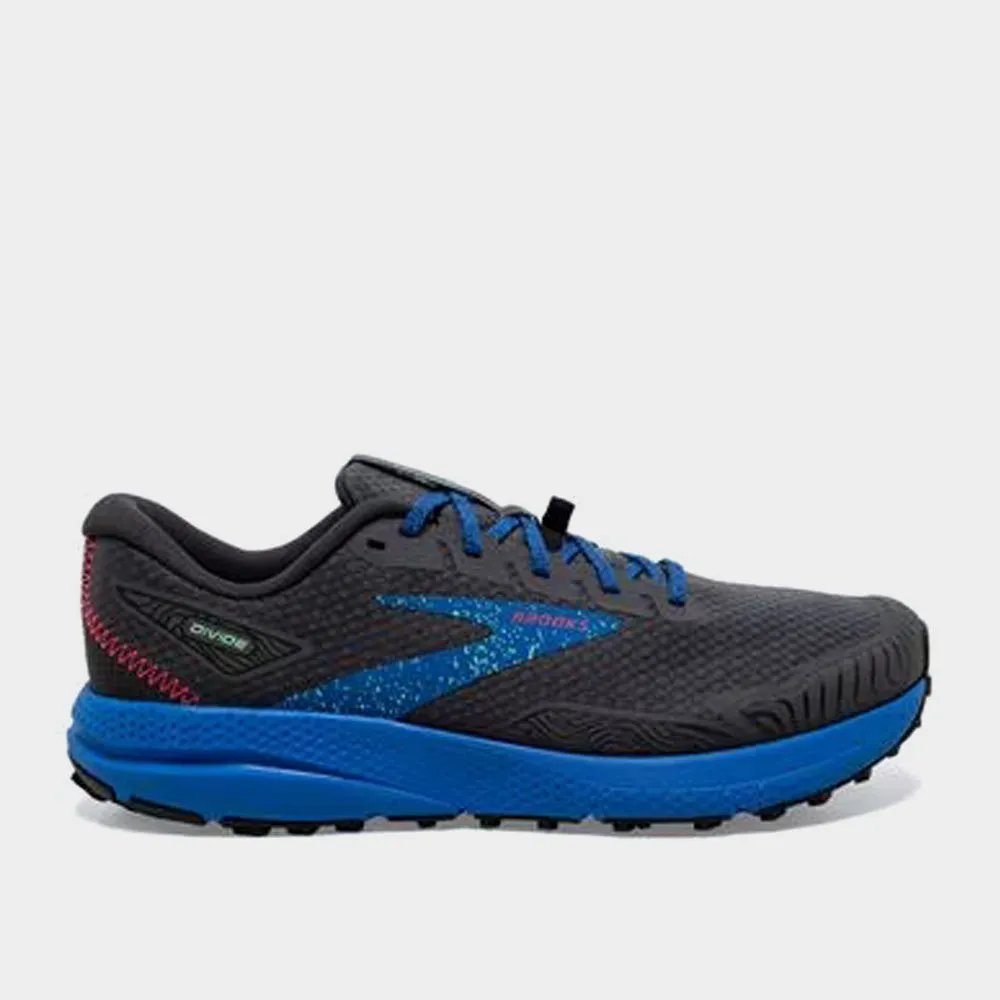 Brooks Mens Divide 4 Trail Running Black/blue _ 181100 _ Black