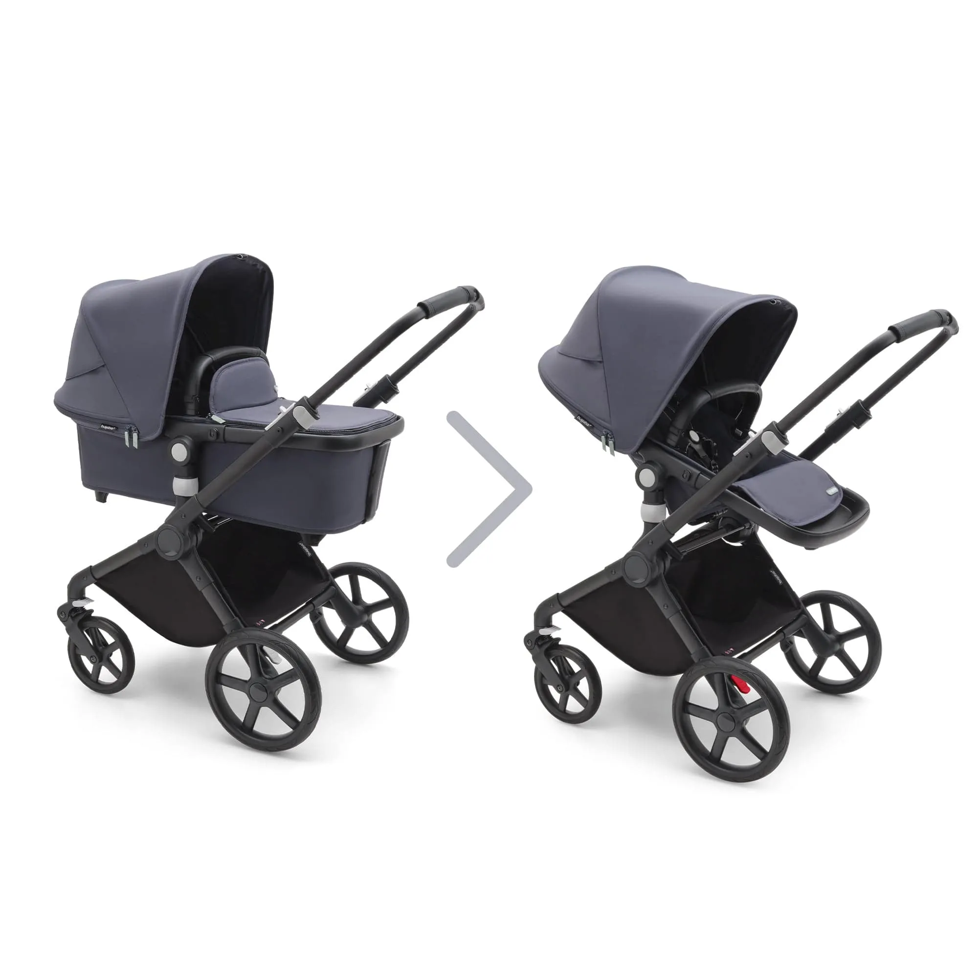 Bugaboo Fox Cub Essential Bundle - Black/Stormy Blue/Stormy Blue