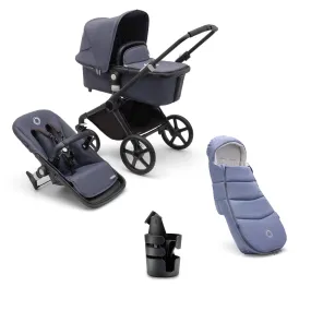 Bugaboo Fox Cub Essential Bundle - Black/Stormy Blue/Stormy Blue