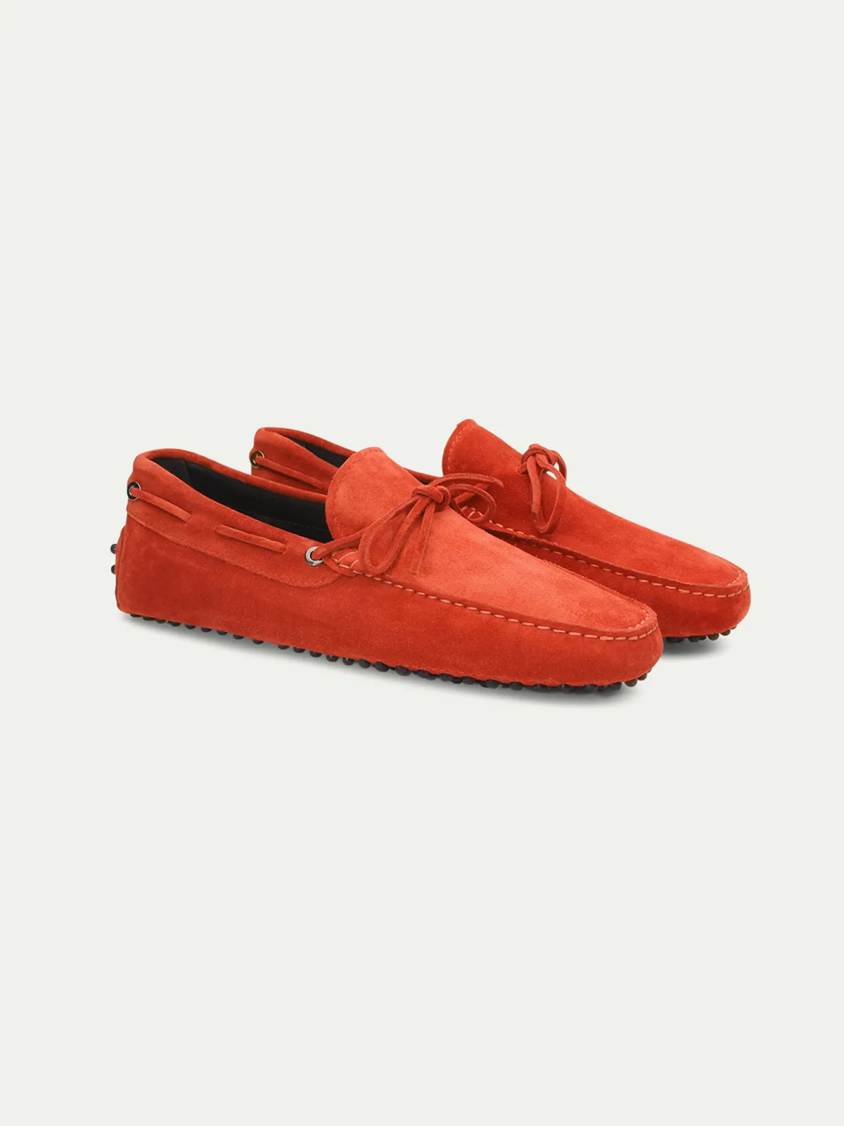 Burnt Red Suede Driving Shoes