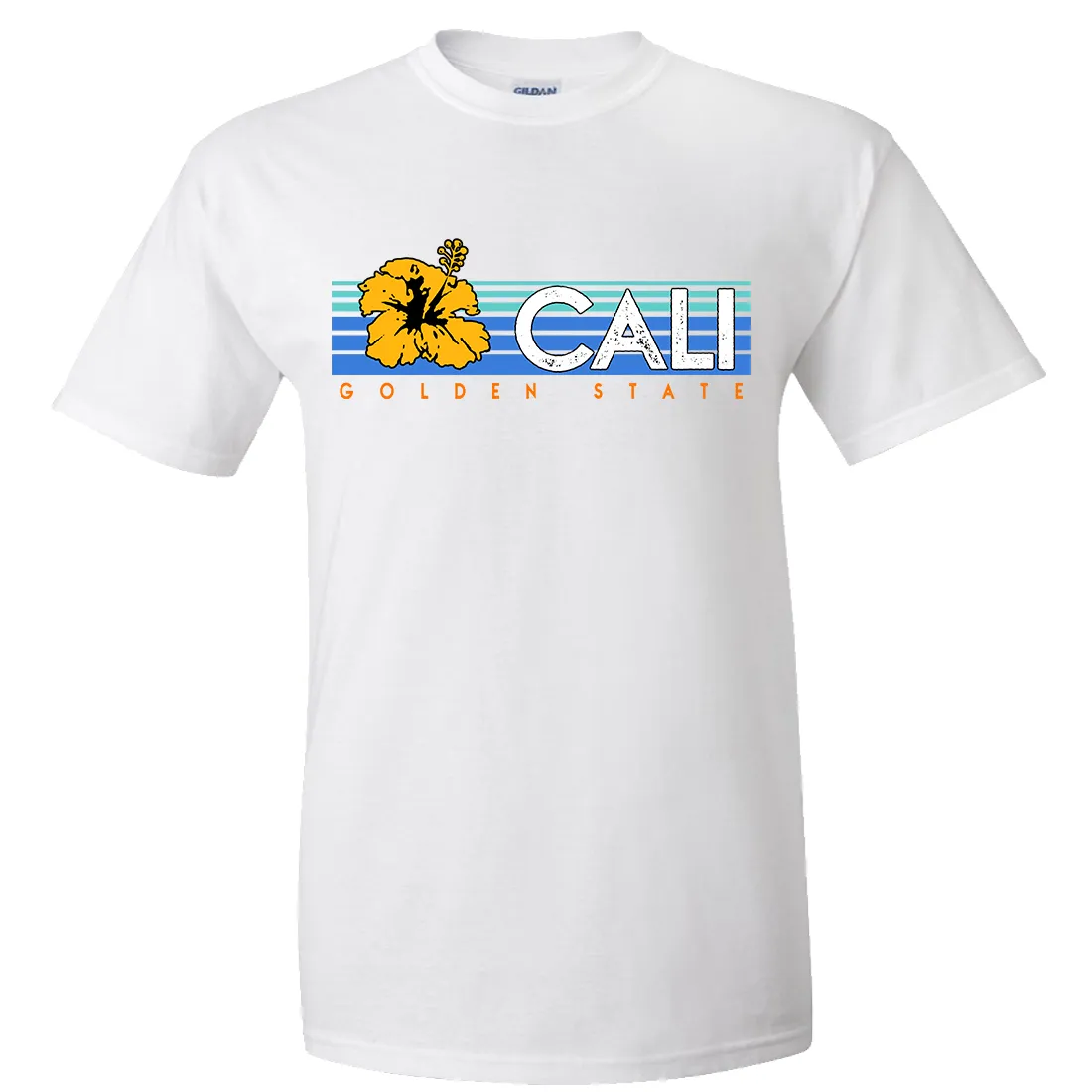 Cali Golden State Hibiscus Asst Colors T-shirt/tee