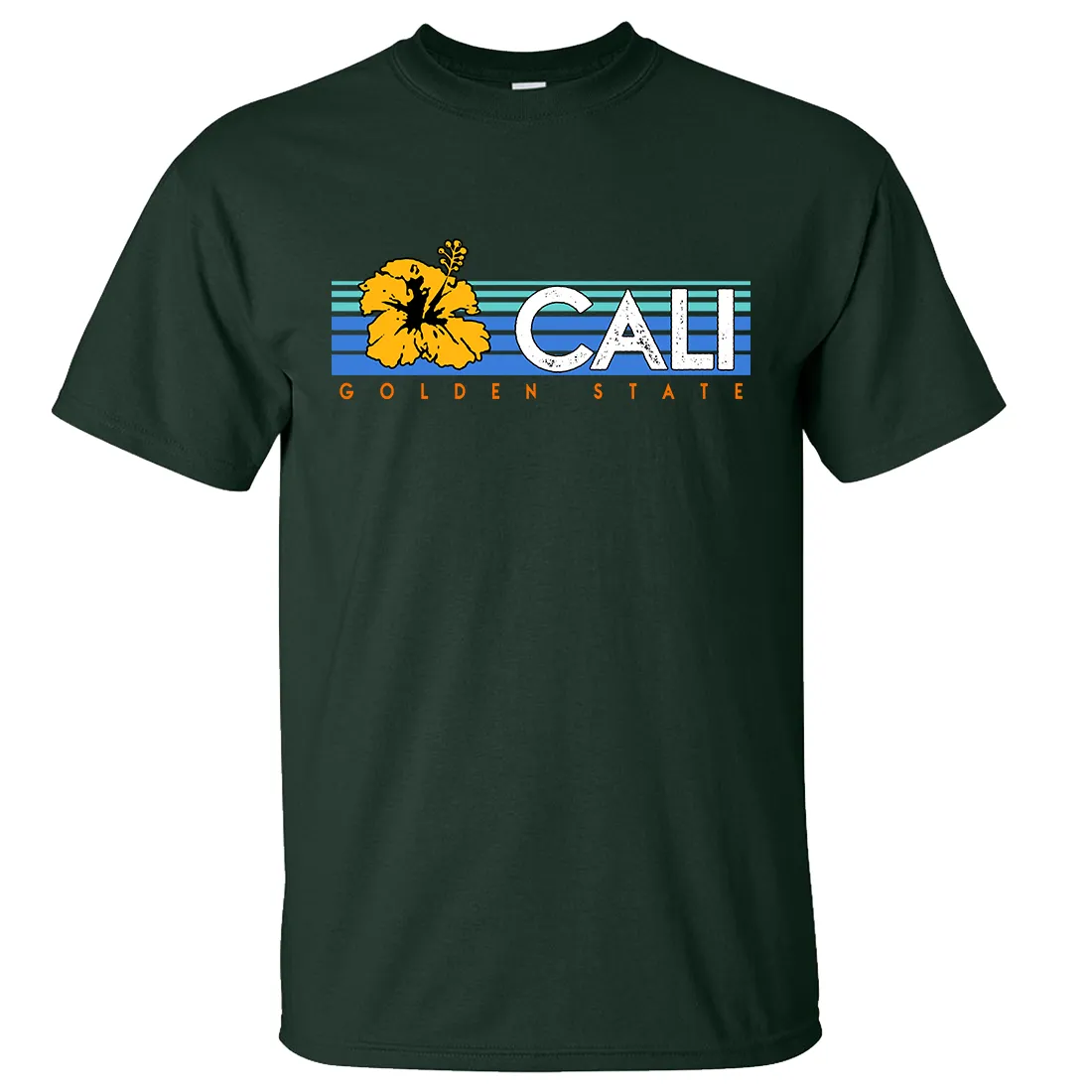 Cali Golden State Hibiscus Asst Colors T-shirt/tee