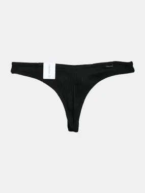 Calvin Klein Ribbed Thong - Black