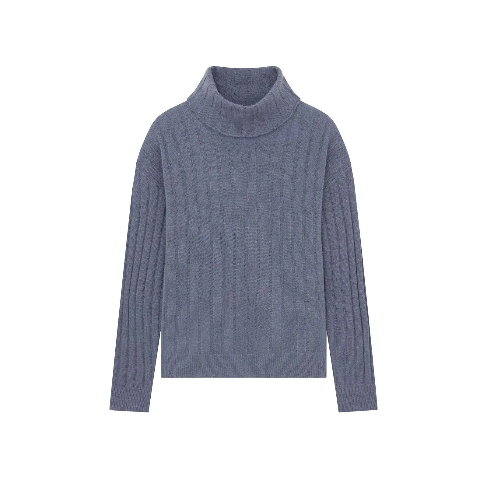 Cashmere Relaxed Ribbed Turtleneck