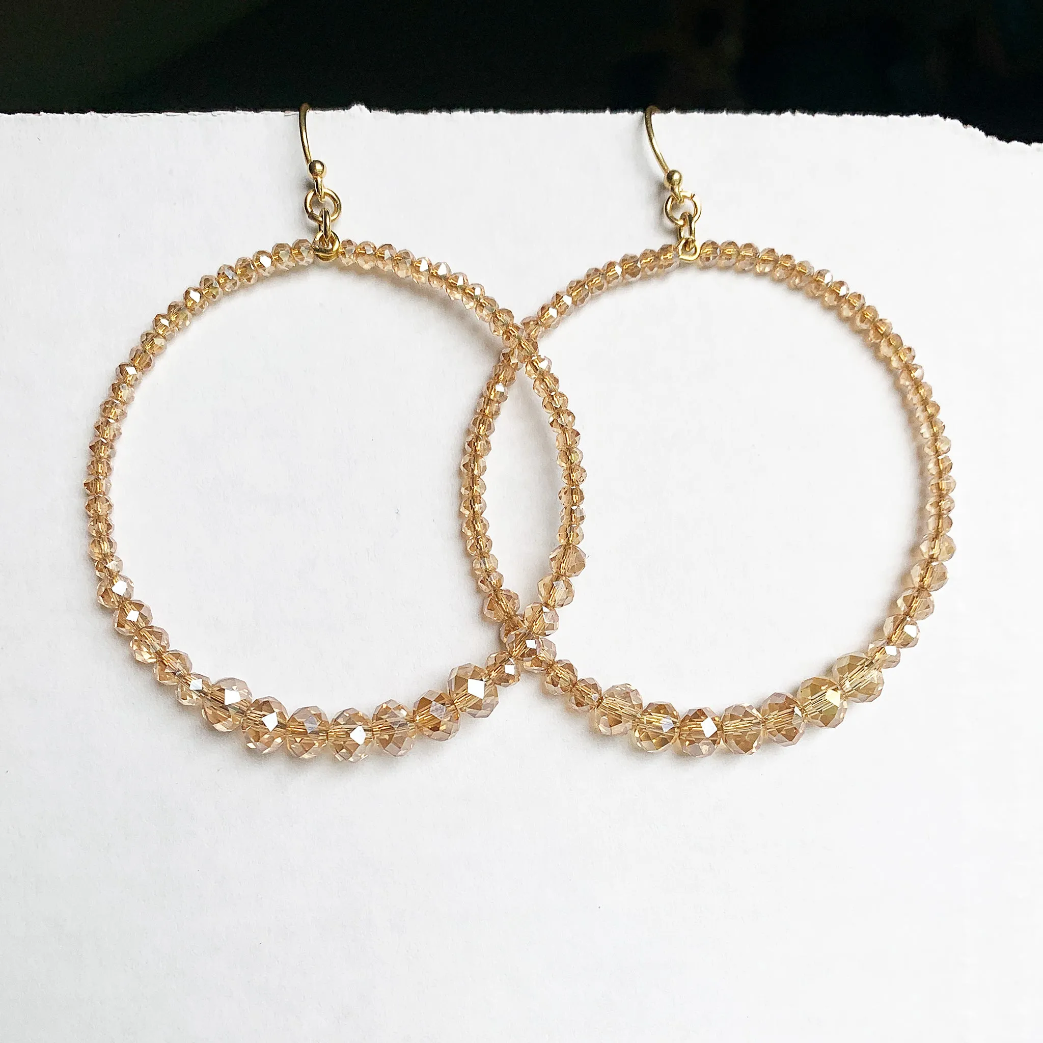 Chan Luu Gold Hoop with Graduated Sunflower Crystals