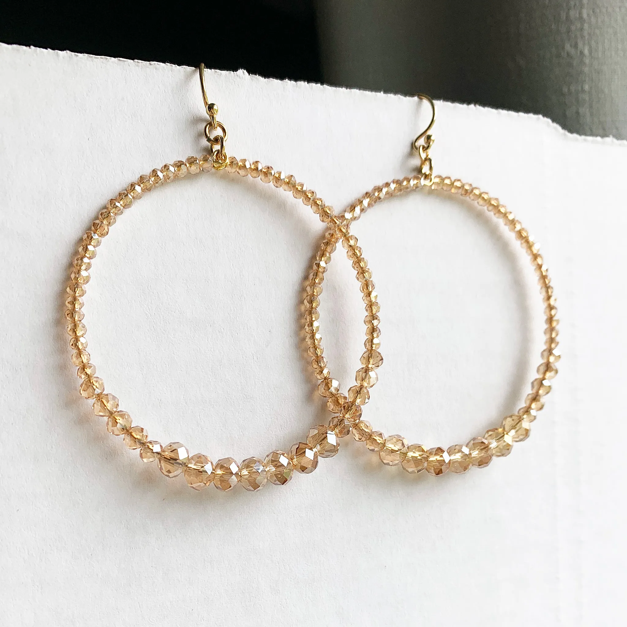 Chan Luu Gold Hoop with Graduated Sunflower Crystals