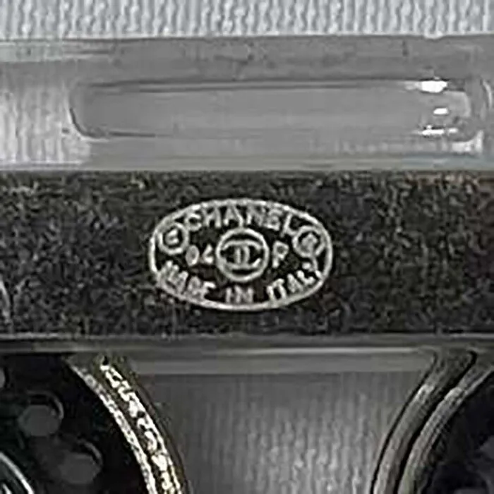 CHANEL - 04P 'CHANEL' Cassette Tape - Resin / Black Brooch