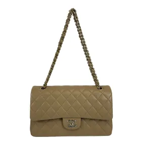 Chanel - New w/ Tags - 22B Classic Double Flap CC Beige Shoulder Bag