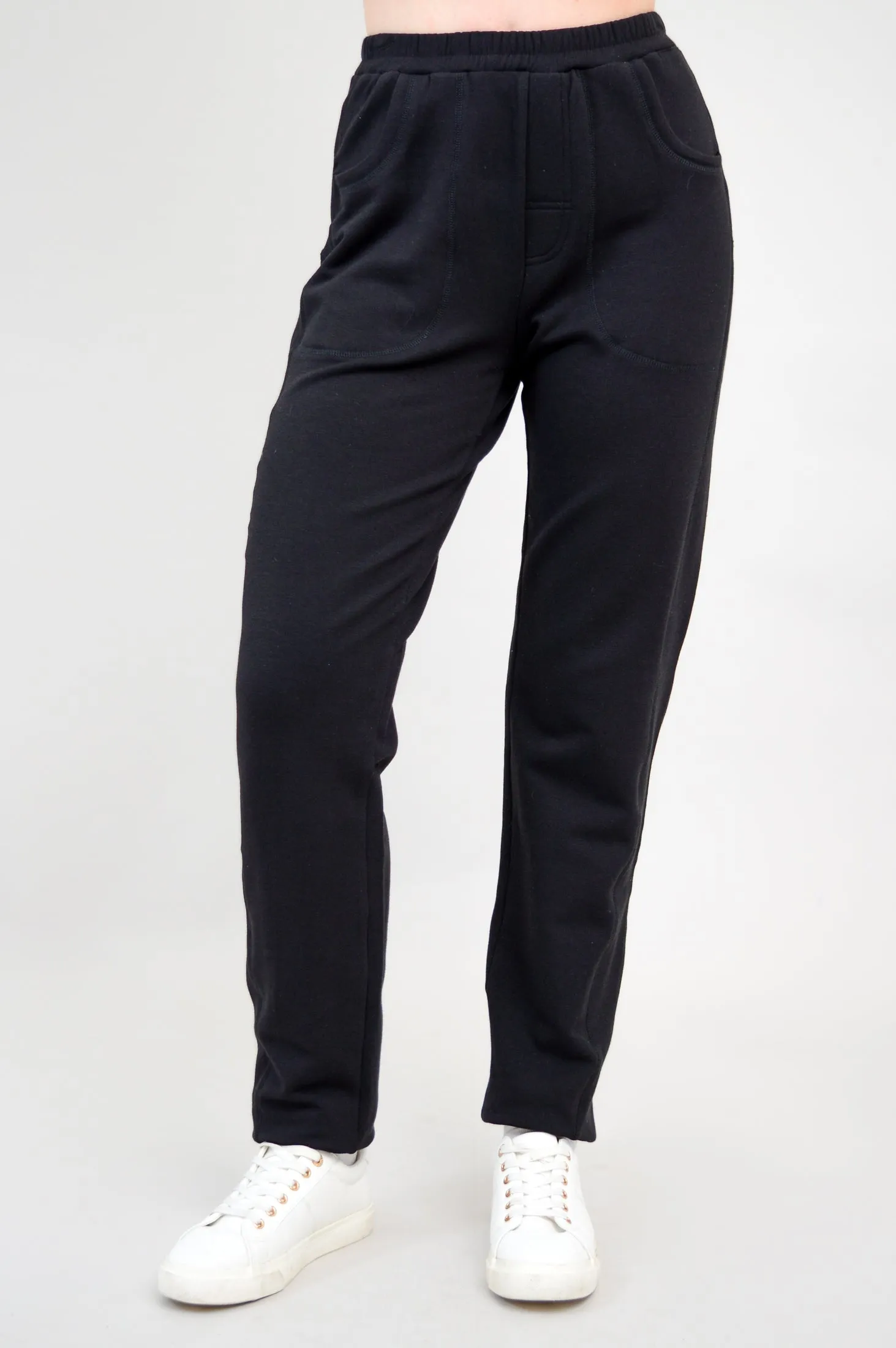 Christine Pant, Black, Bamboo Fleece