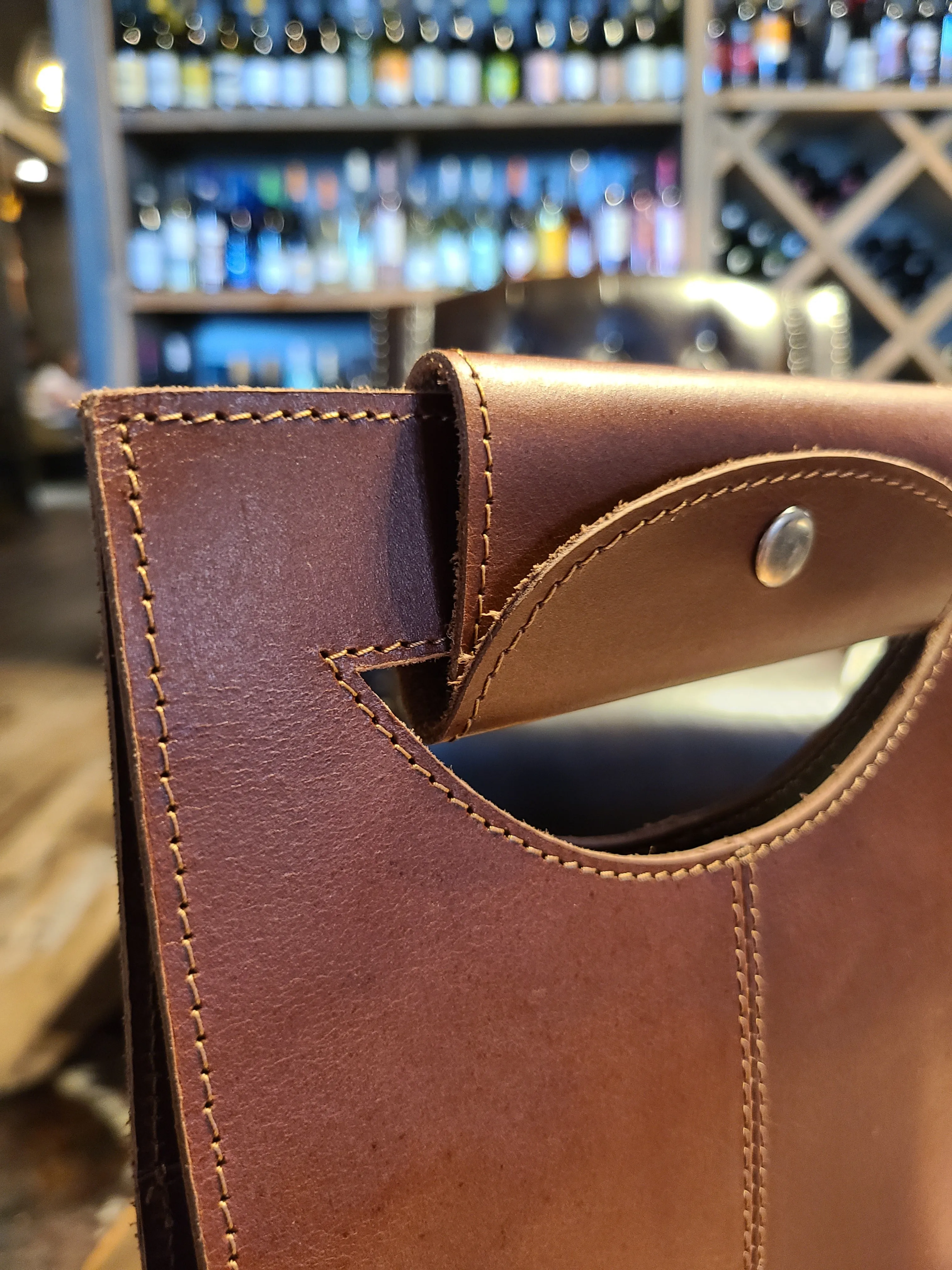 Classic Leather Wine Bottle Holder