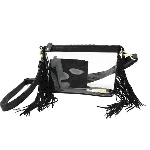 Clear Fringe Western Crossbody