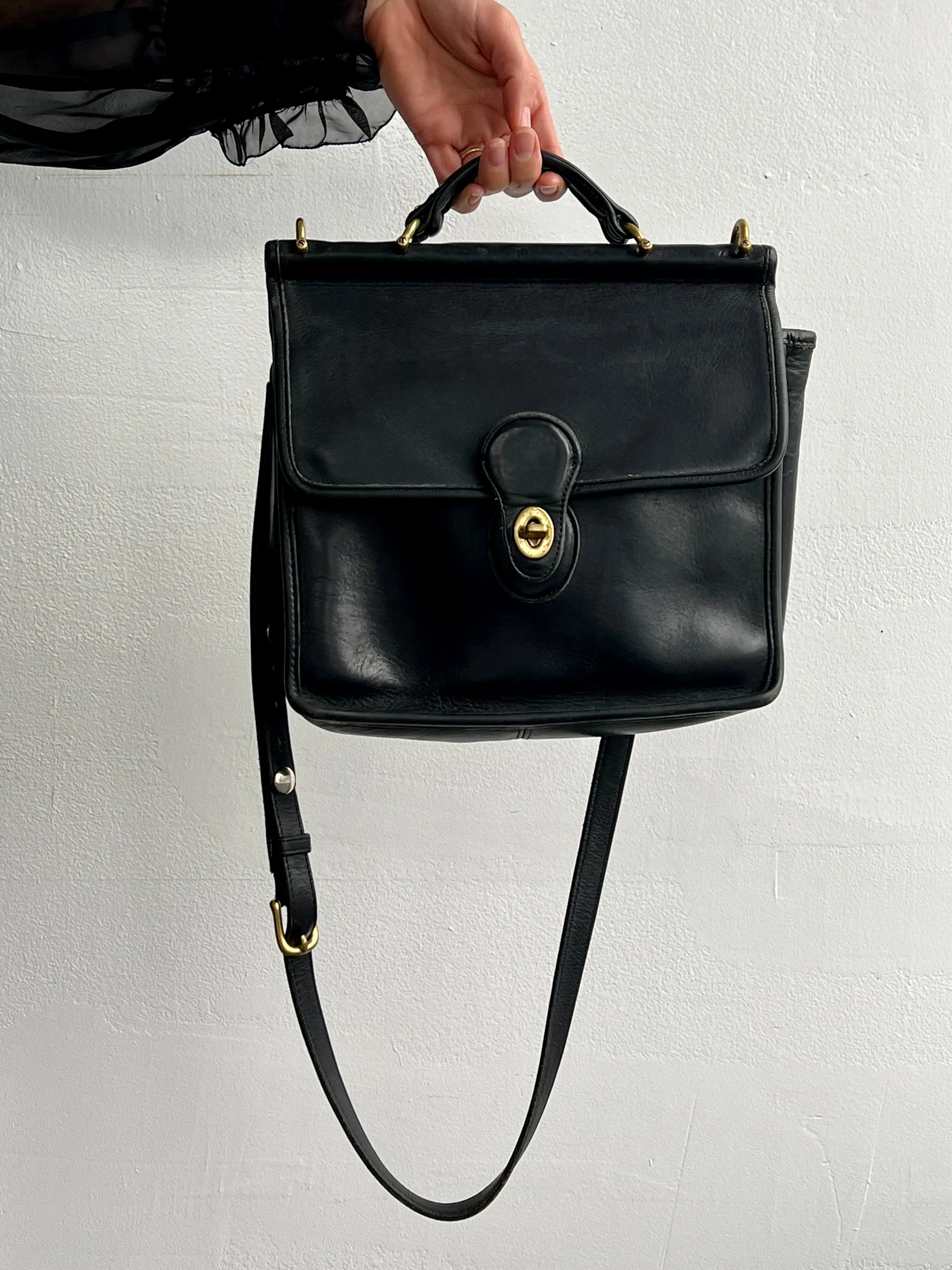 Coach Classic Black Leather Crossbody