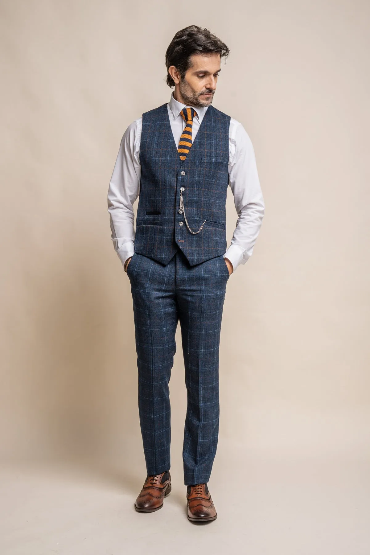 Cody Blue Check Trousers