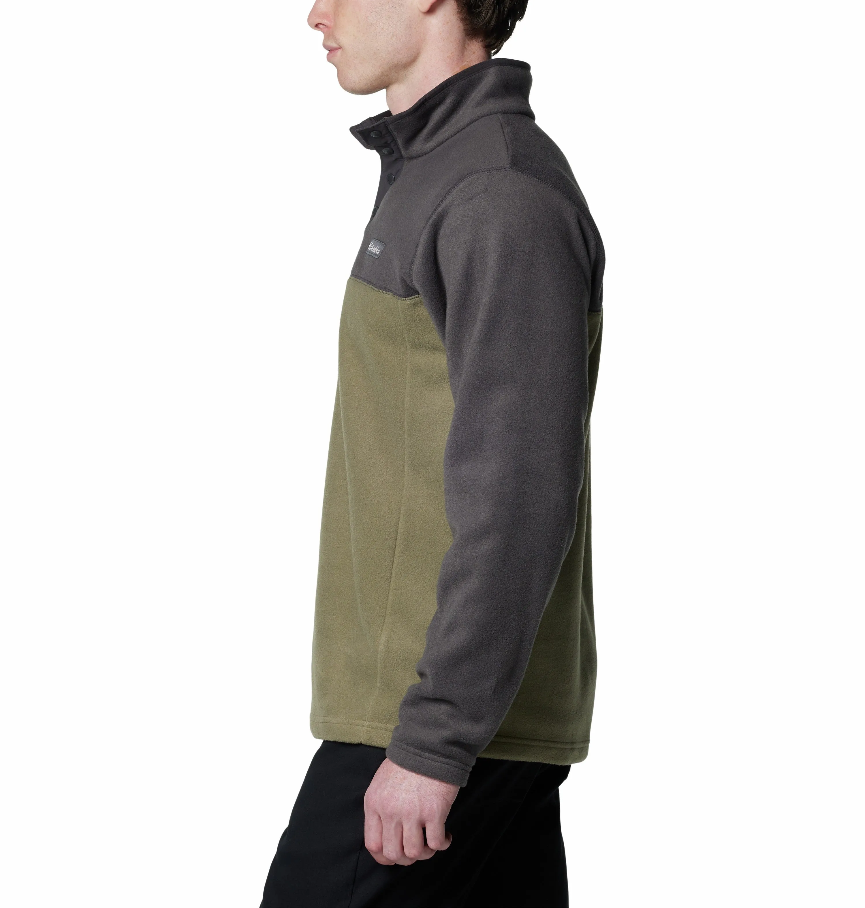 Columbia Men's Steens Mountain II Regular Fit Half Snap Fleece-STONE GREEN