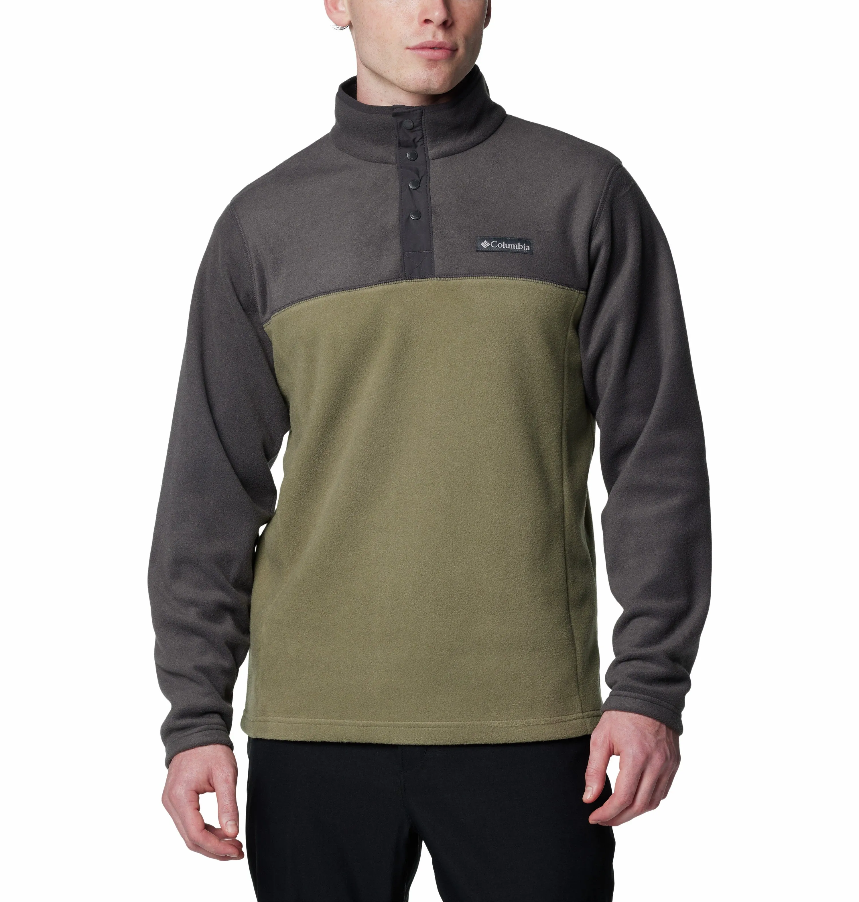 Columbia Men's Steens Mountain II Regular Fit Half Snap Fleece-STONE GREEN