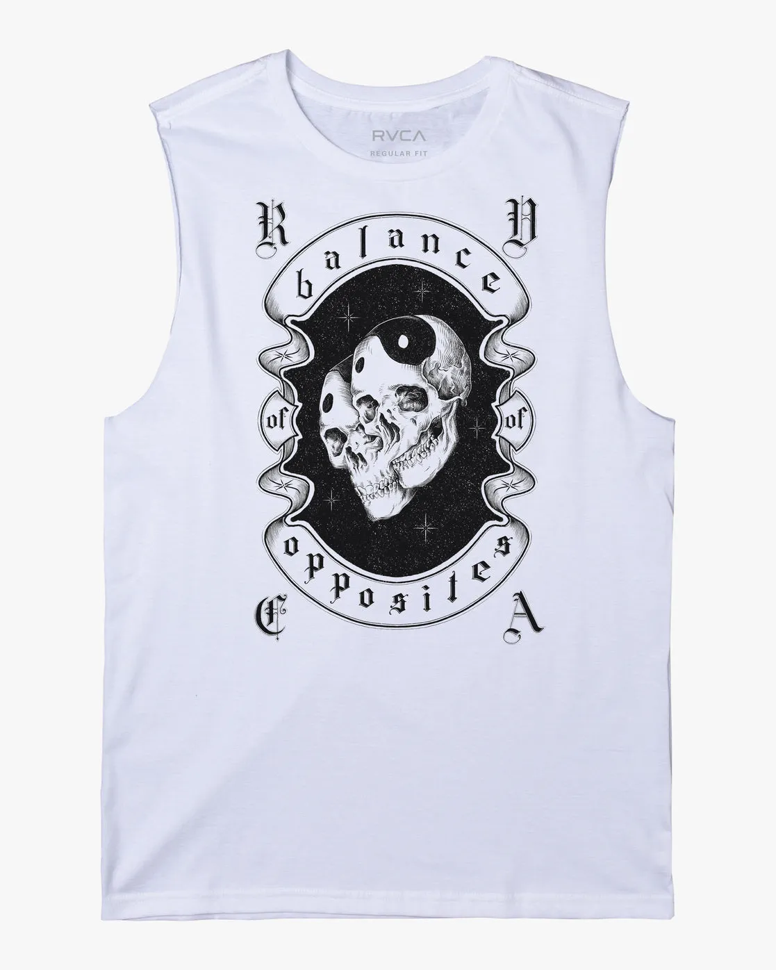 Cosmic Muscle Tank Top - White