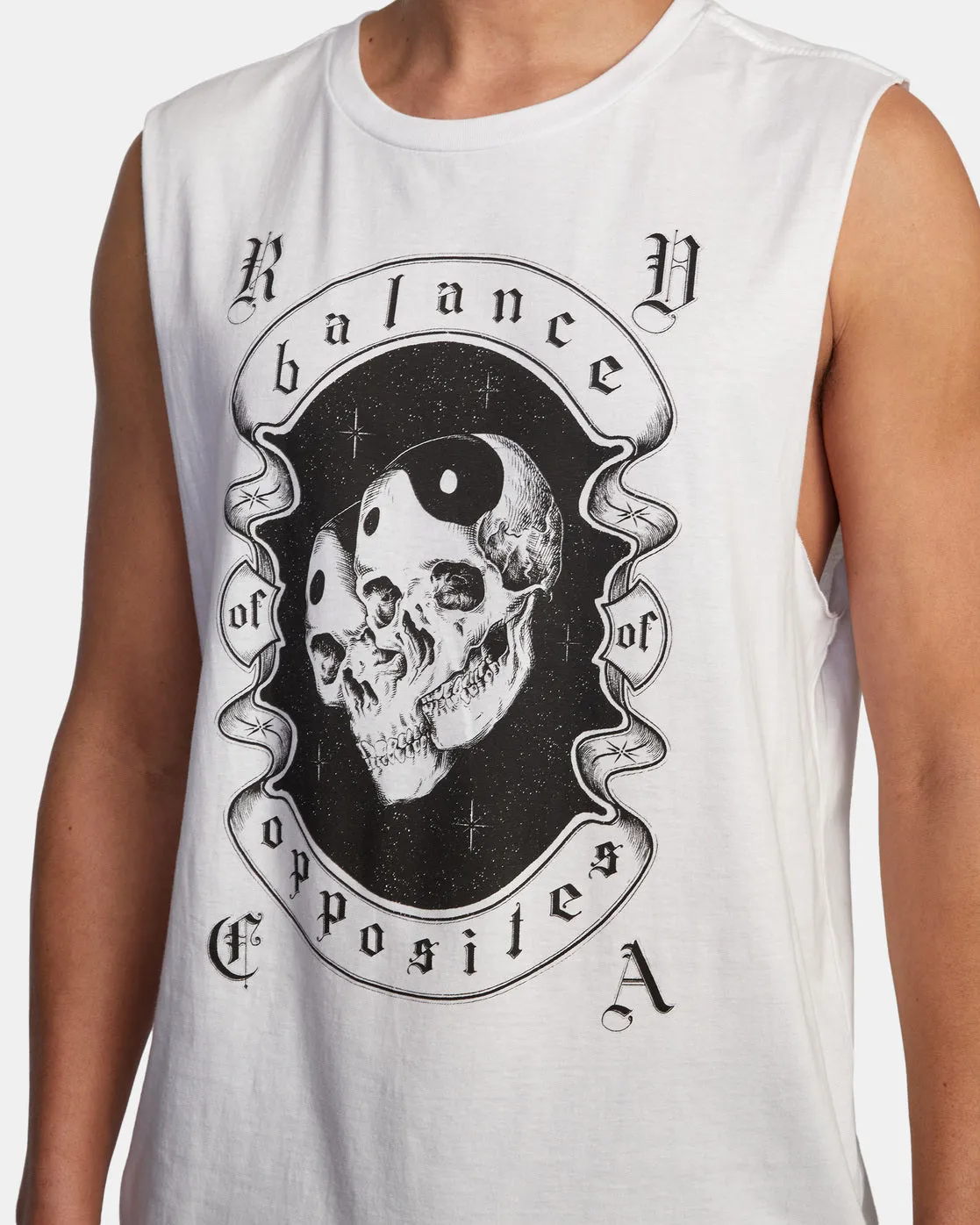 Cosmic Muscle Tank Top - White