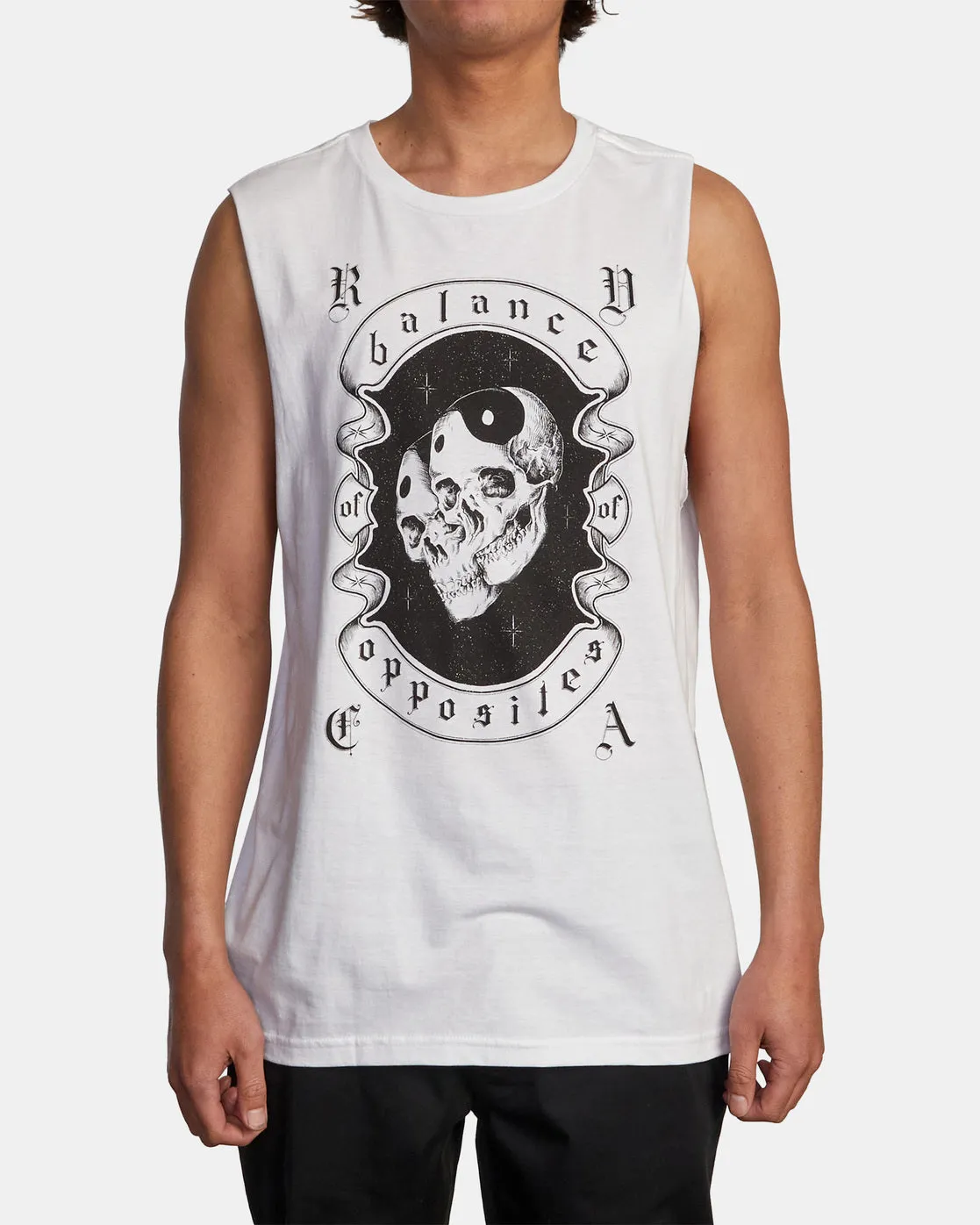 Cosmic Muscle Tank Top - White