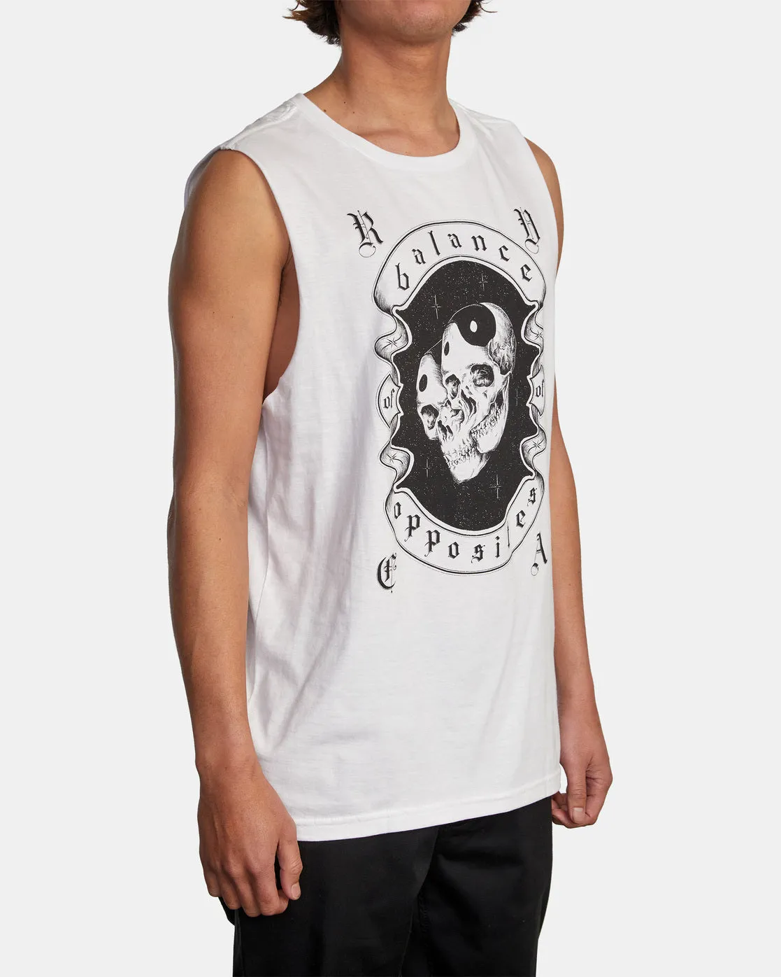 Cosmic Muscle Tank Top - White