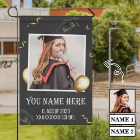 Custom Photo&Name Class Of 2023 Graduation Garden Flag Graduation Gift Decorations