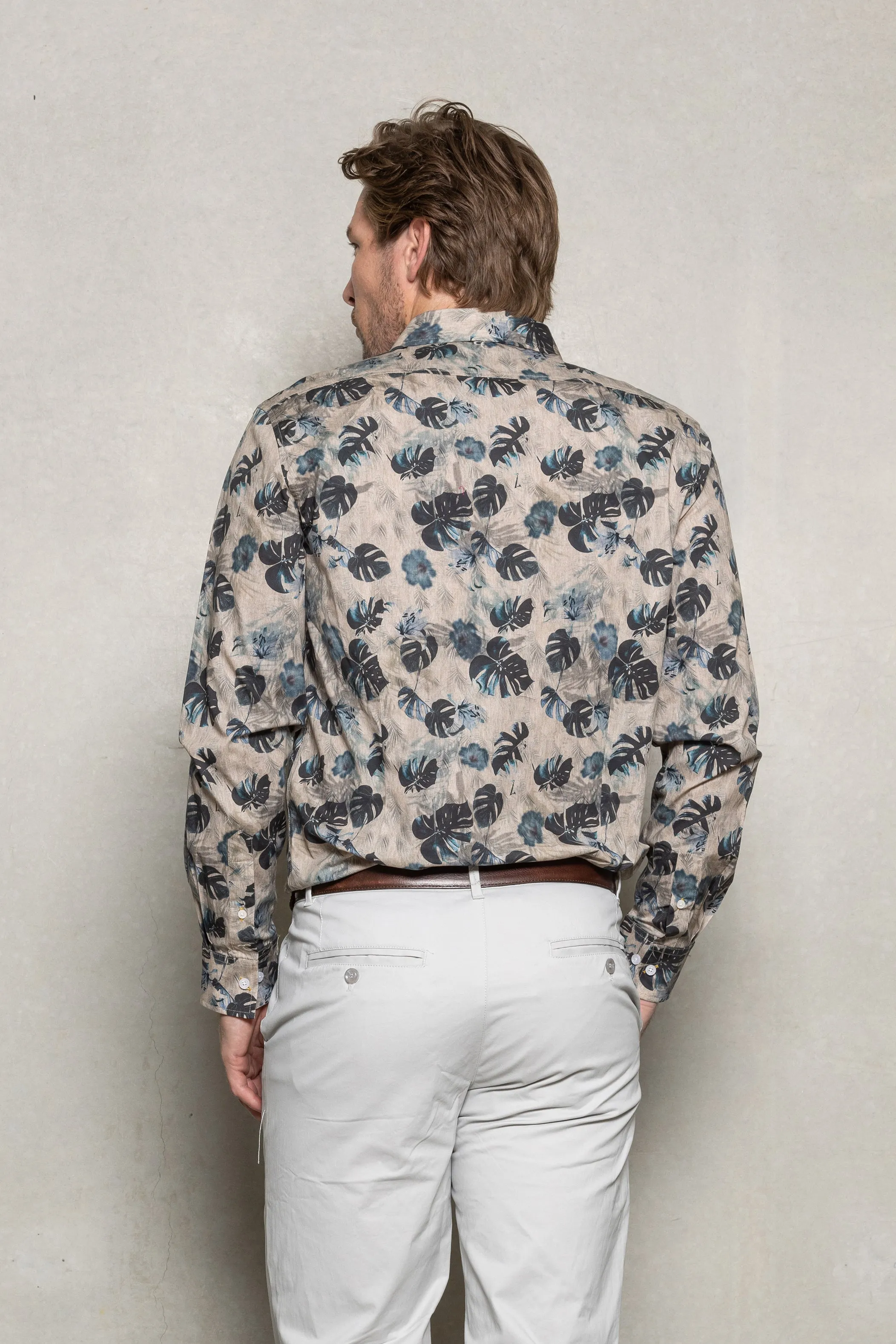 Cutler & Co - Nigel Shirt - Sage Leaf Print