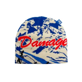 Damage LTD Mountains Jacquard Beanie - Cream Blue