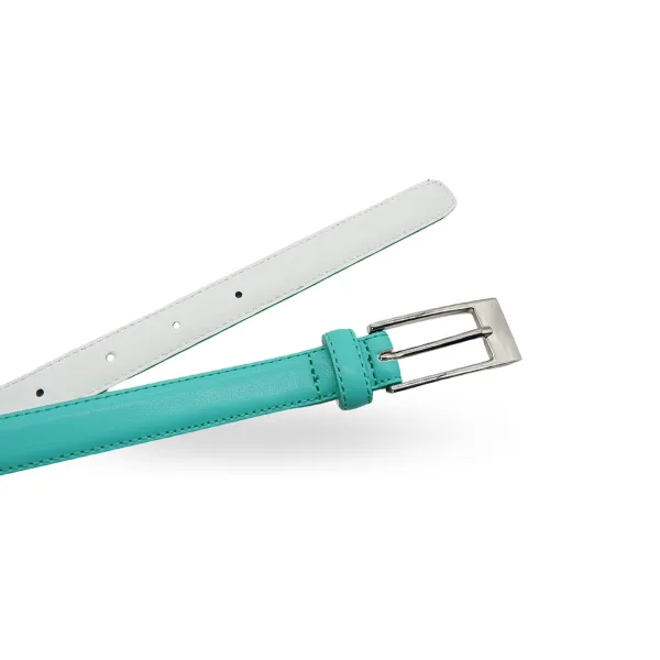 DEANEEN - Women's Mint Green Genuine Leather Belt