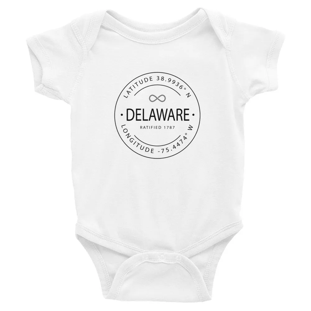 Delaware - Infant Bodysuit - Latitude & Longitude