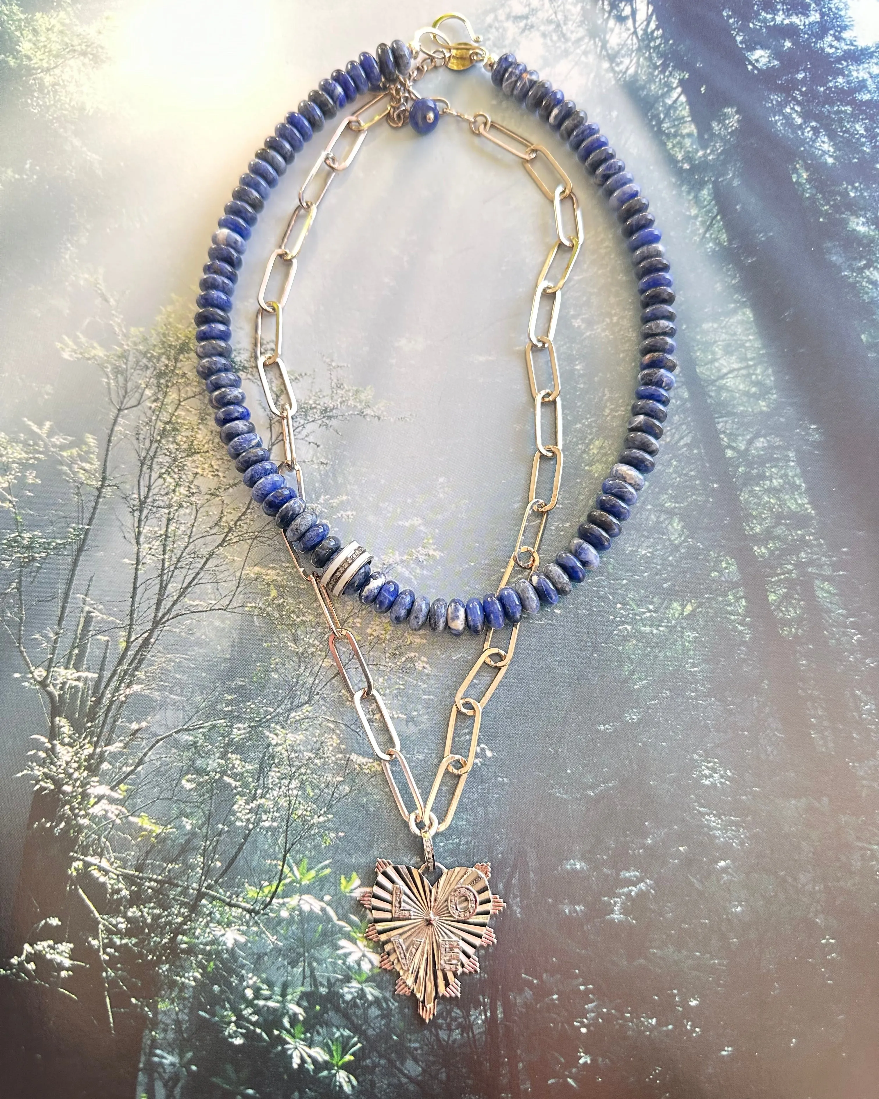 Denim Sodalite Candy Necklace