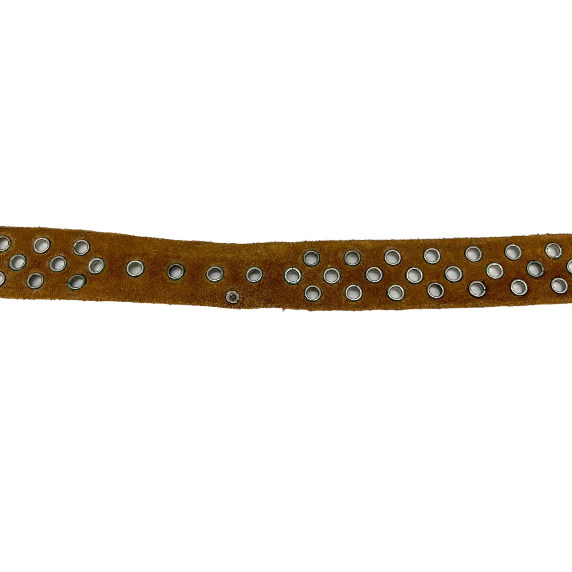 DIESEL Limited Edition Distressed Studded Leather Belt - Light Brown