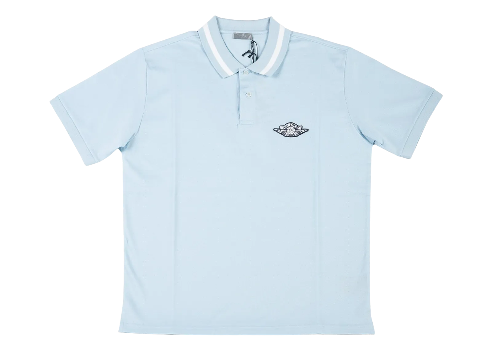 Dior x Jordan Wings Polo Shirt Baby Blue