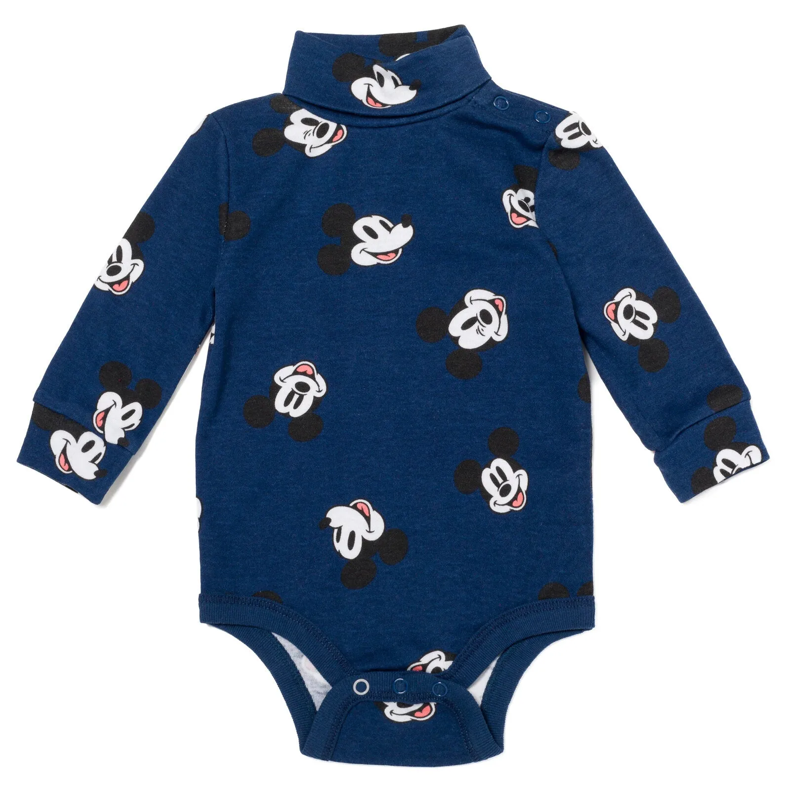 Disney Mickey Mouse 2 Pack Turtleneck Drop Shoulder Bodysuits