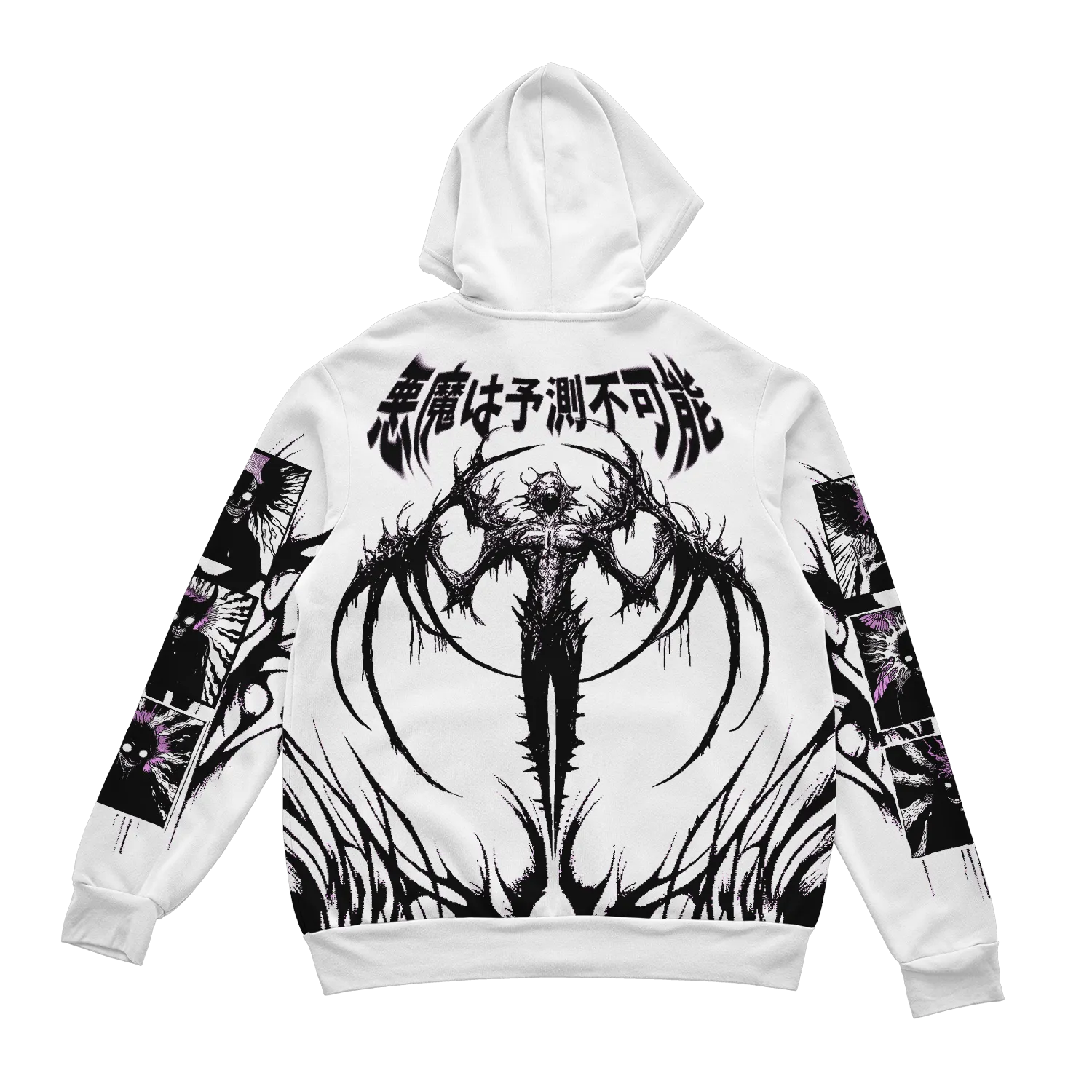 Distress Zip Up Hoodie